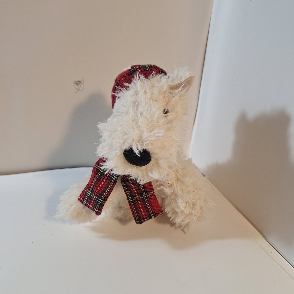 Jellycat Winter‎ Warmer Munro Scottie Dog Plush Stuffed Animal 7"